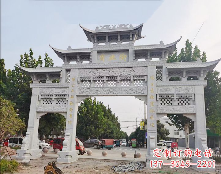 聊城石雕牌坊 人物雕塑