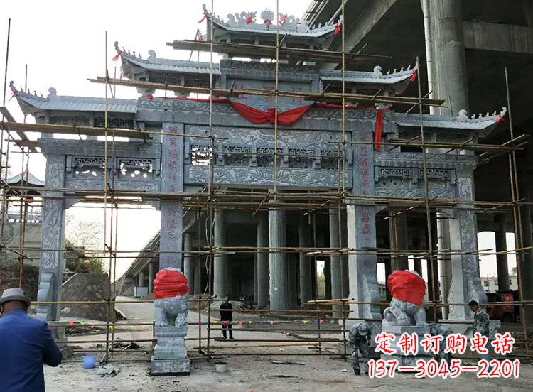 聊城石雕牌坊|精致细腻的石雕雕塑