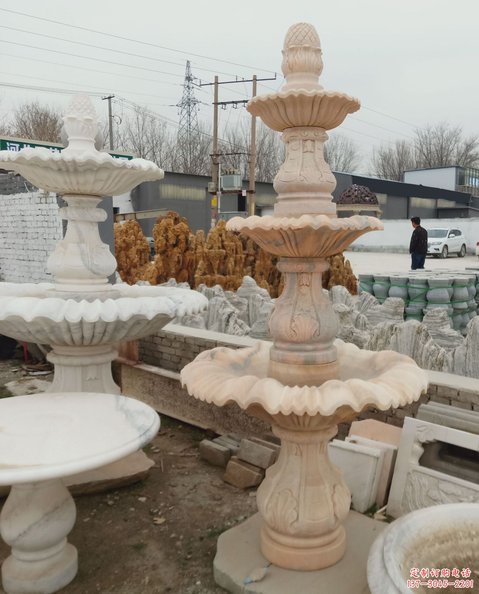 聊城精美石雕喷泉风水球,为家居增添灵气