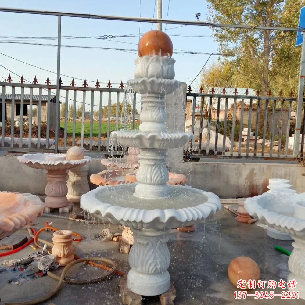 聊城石雕喷泉,营造出静谧氛围
