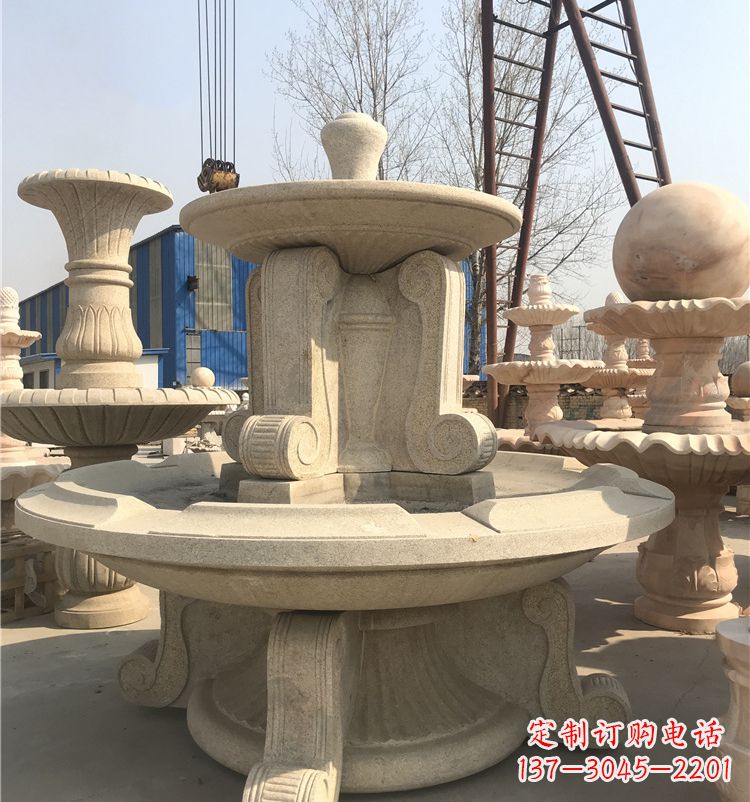 聊城石雕喷泉池:定制精美的雕塑水池