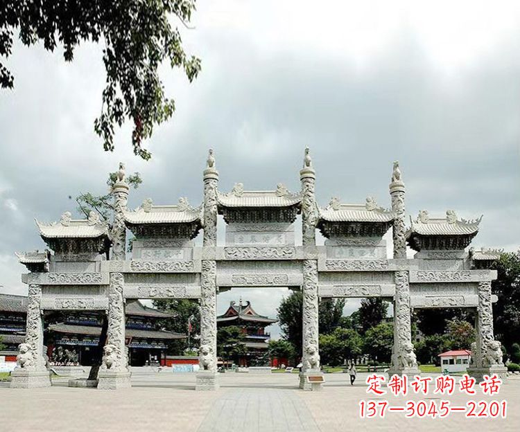 聊城石雕五门牌坊