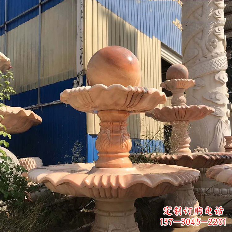 聊城石雕五福临门风水球