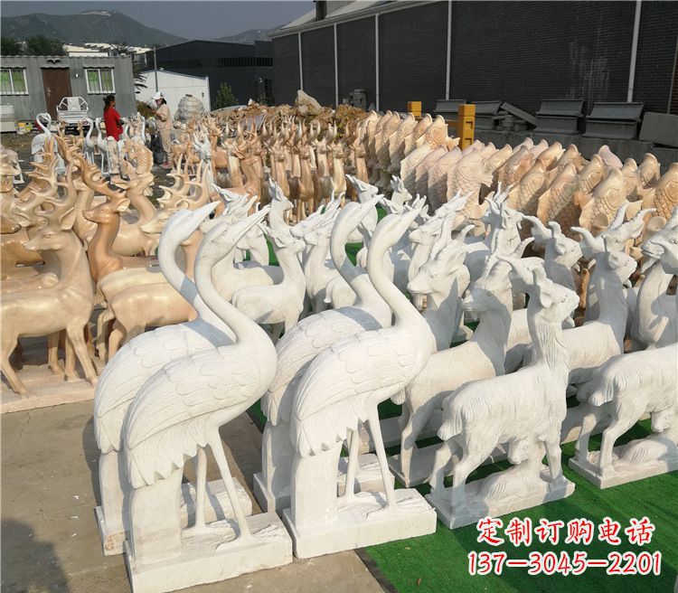 聊城石雕仙鹤雕塑