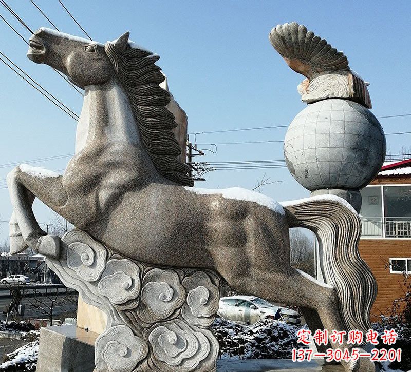 聊城石雕祥云奔马
