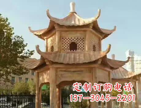 聊城石雕小区景观双层凉亭