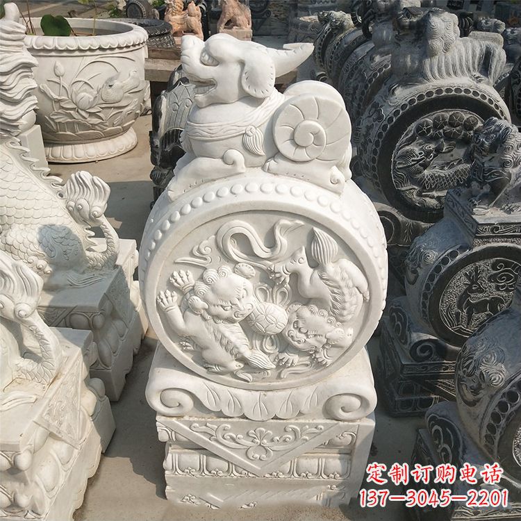 聊城石门墩石雕