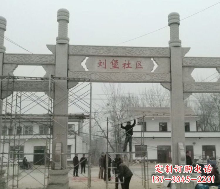 聊城石牌坊道路石雕