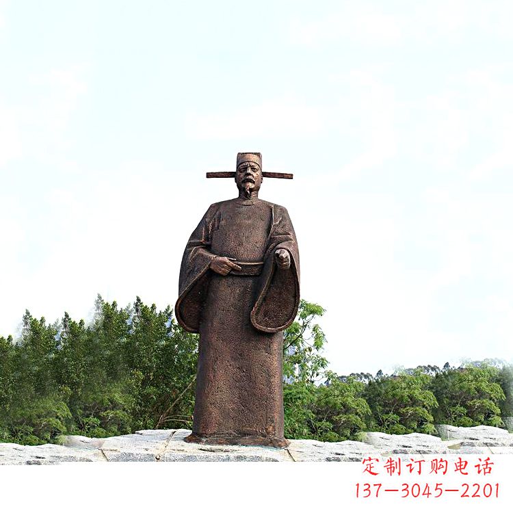 聊城世界法医学鼻祖纯铜宋慈公园景区终归历史名人雕像