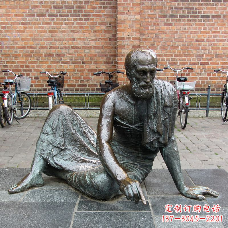 聊城世界名人古希腊著名物理学家阿基米德铜雕塑像广场人物雕塑