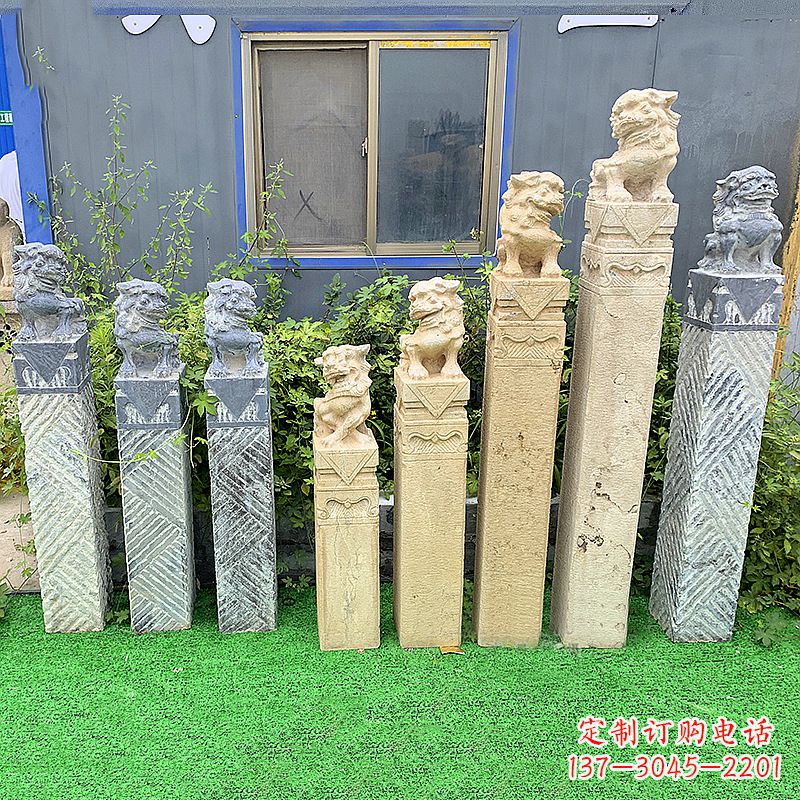 聊城拴马桩狮子