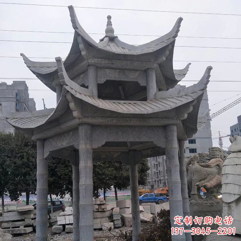聊城双层八角石雕凉亭