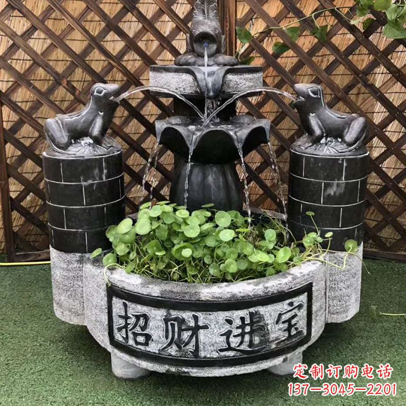 聊城双层喷泉石雕