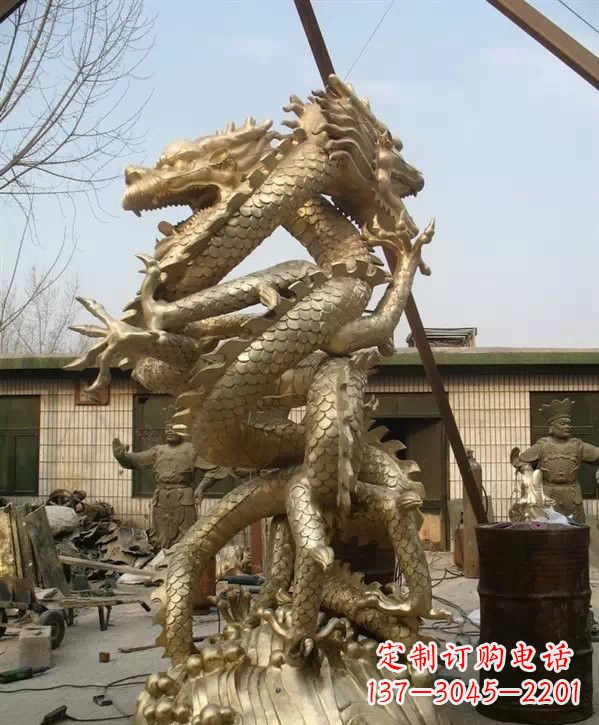 聊城双龙铜雕