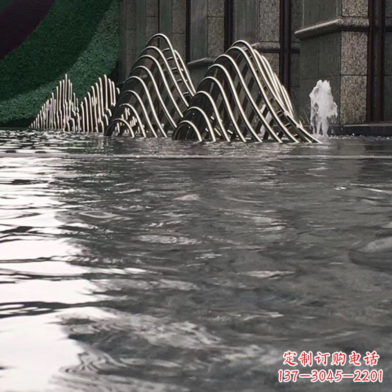 聊城水池水景假山不锈钢