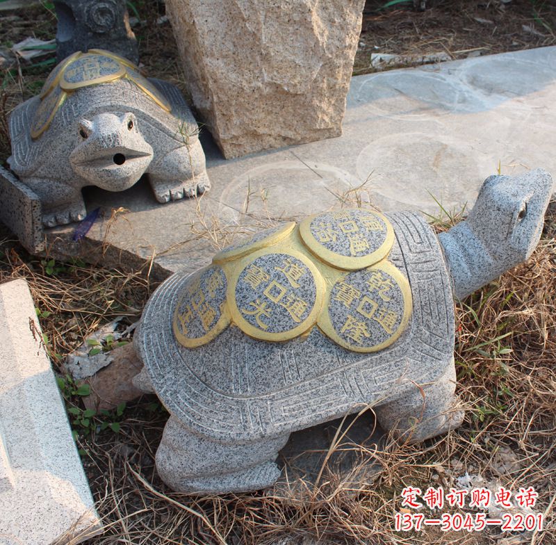 聊城水池乌龟石雕