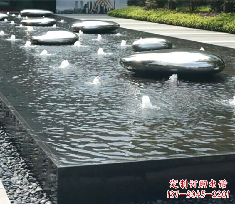 聊城水滴水池不锈钢雕塑