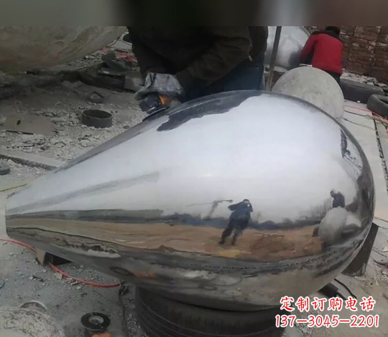 聊城水滴不锈钢商场雕塑