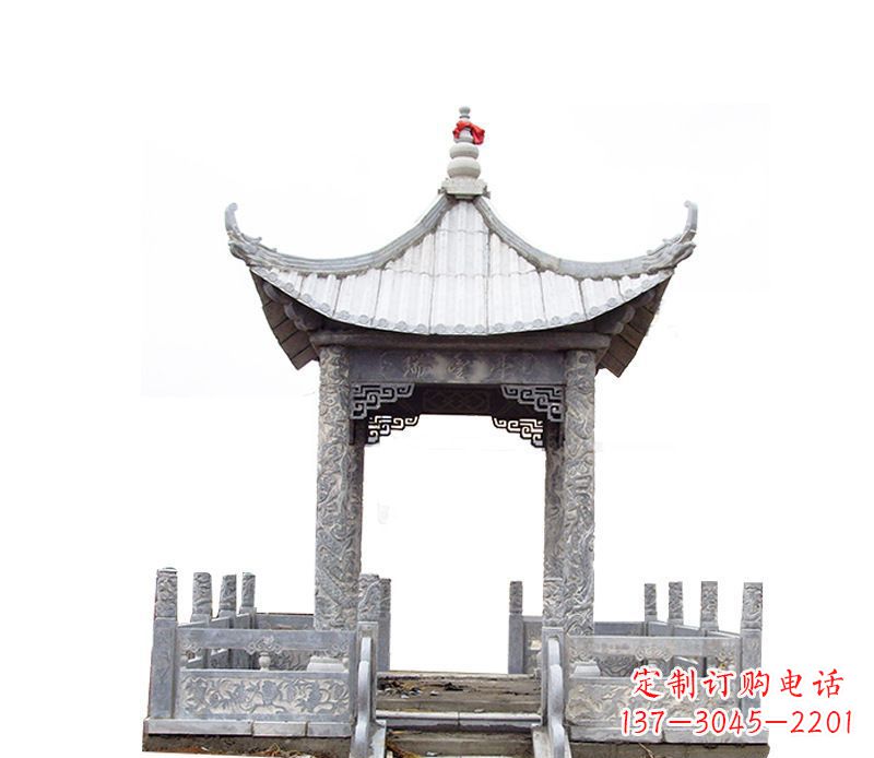 聊城四角仿古石凉亭石雕