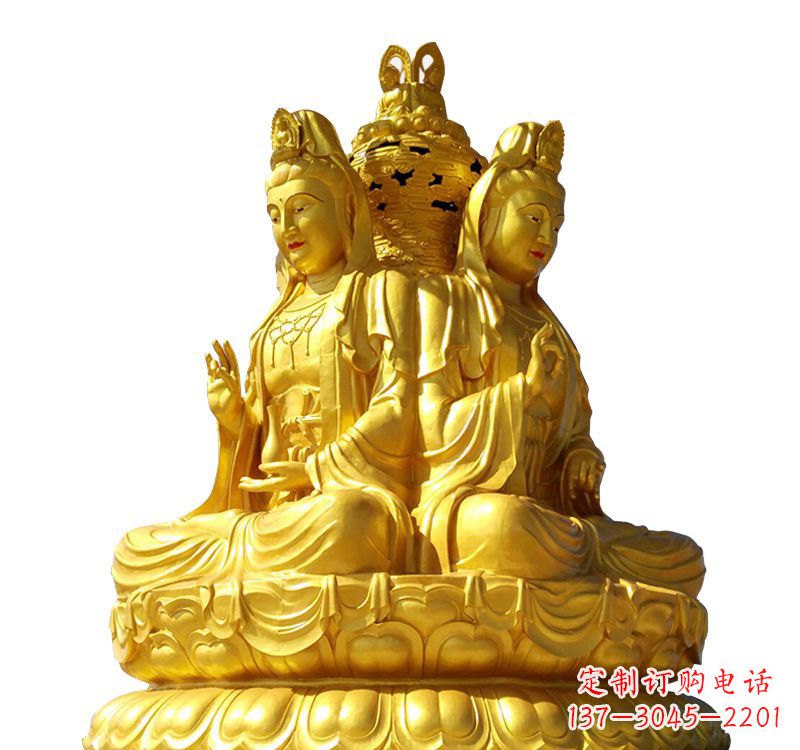 聊城四面观音菩萨铜像