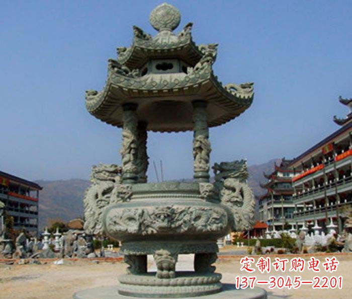 聊城寺庙景观仿古石香炉