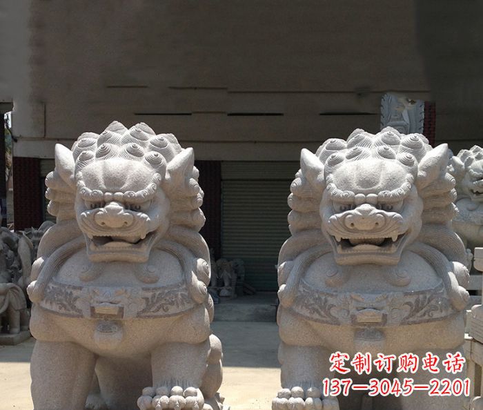 聊城寺庙景观仿古镇宅石狮子