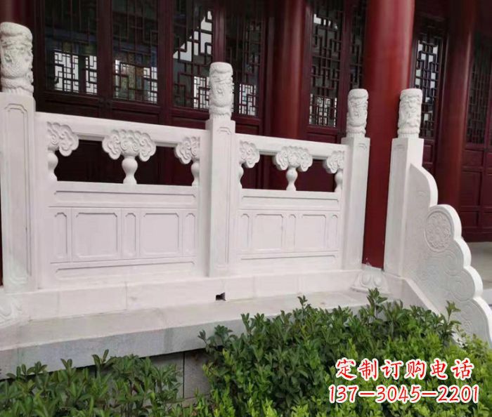 聊城寺庙景观汉白玉石浮雕栏板 (3)