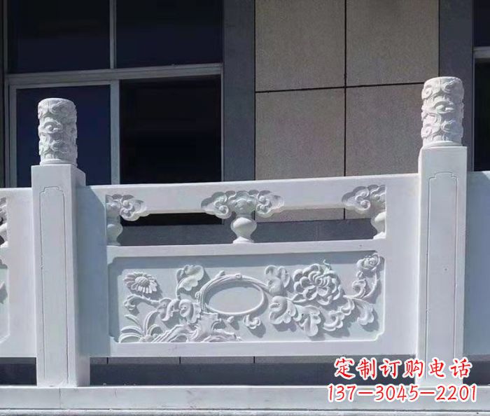 聊城寺庙景观汉白玉石浮雕栏板 (4)