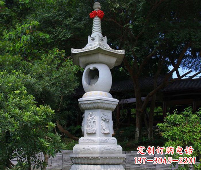 聊城寺庙景观舍利塔石雕 (2)