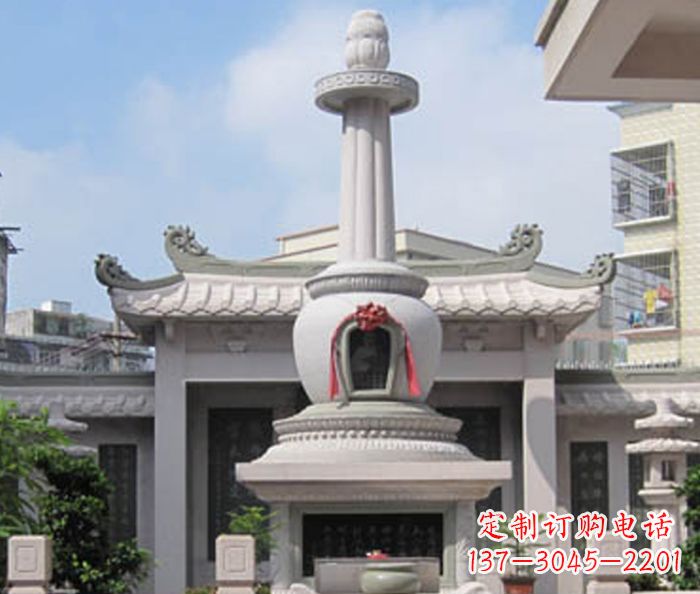 聊城寺庙景观舍利塔石雕 (4)