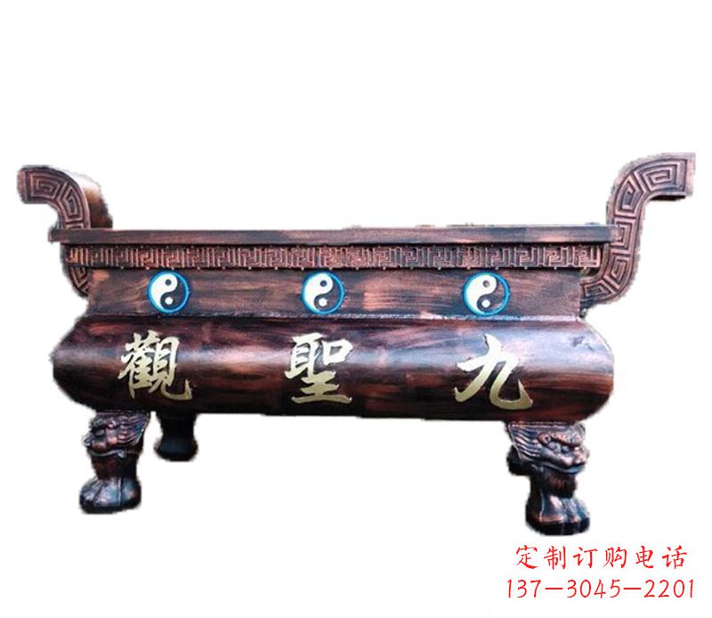 聊城寺庙九龙香炉铜雕