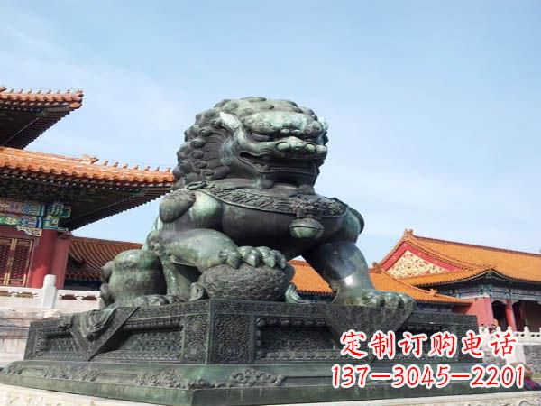 聊城寺庙青铜狮子