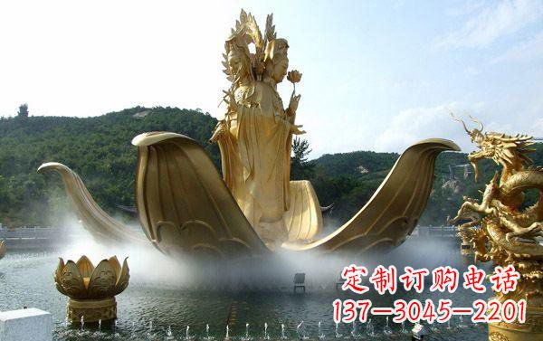 聊城寺庙三面观音雕像