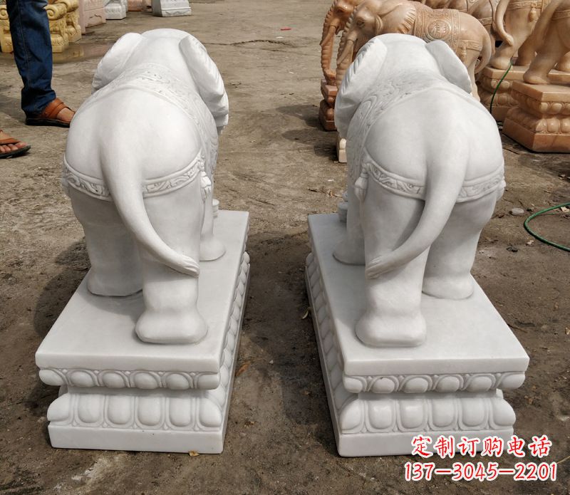 聊城寺庙石雕大象