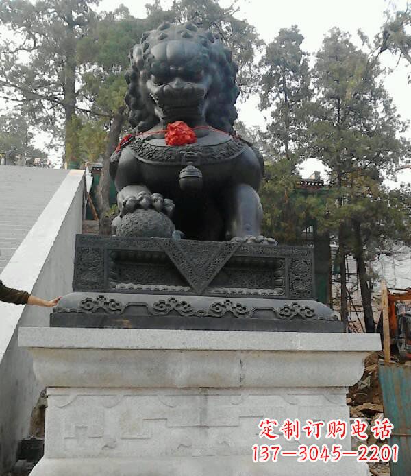 聊城寺庙狮子铜狮子雕塑