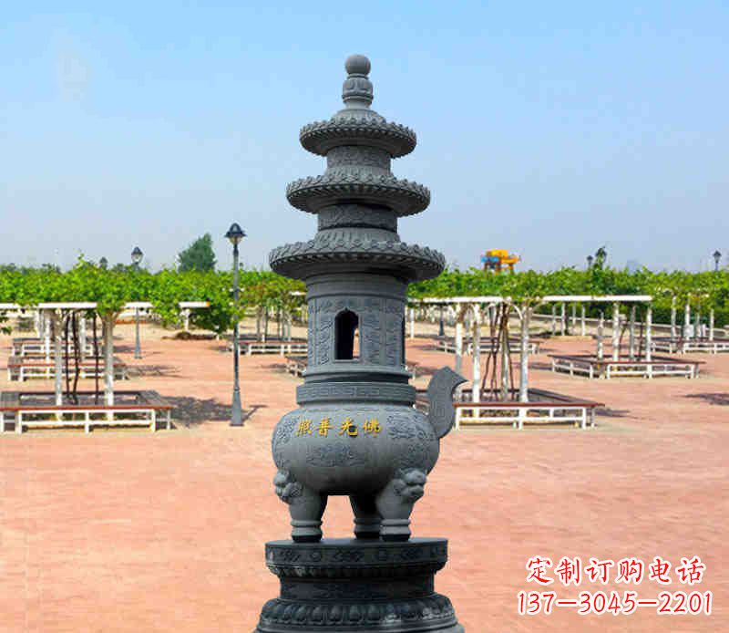 聊城寺庙塔铜雕香炉