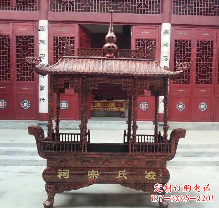 聊城寺庙香炉铜雕