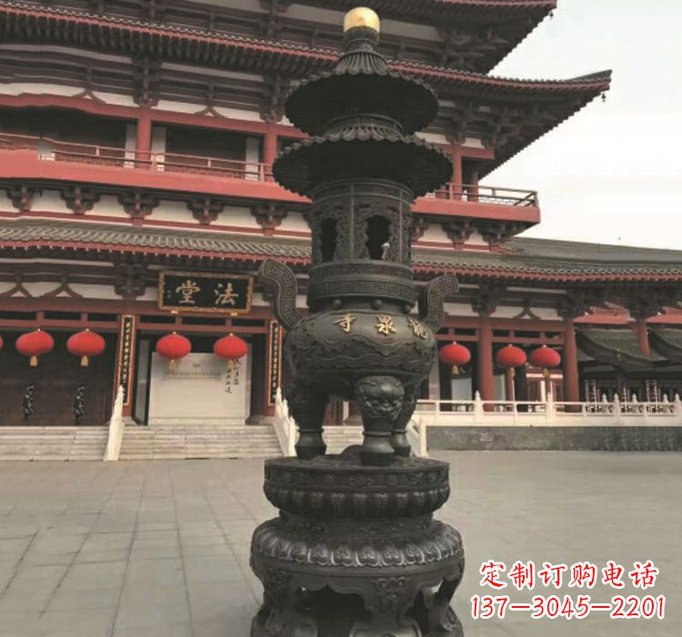 聊城寺庙香炉铜雕222