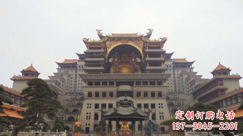 聊城寺庙圆香炉铜雕