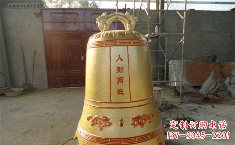 聊城寺庙铸铜钟雕塑