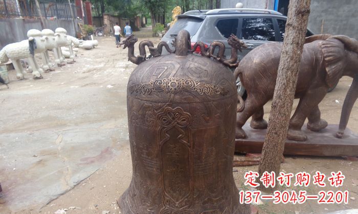 聊城寺庙铸铜钟铜雕 (3)