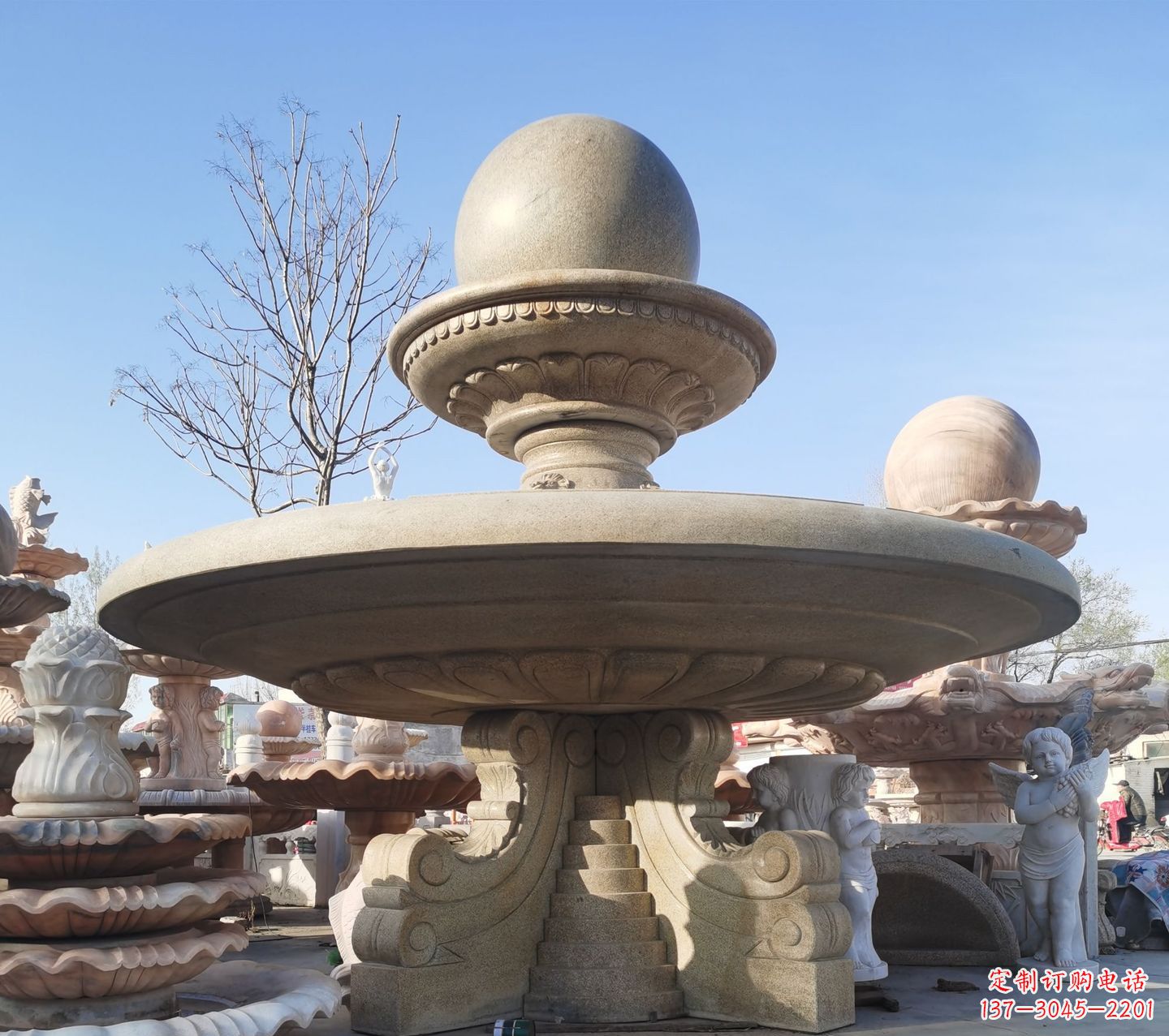 聊城松香玉大理石风水球
