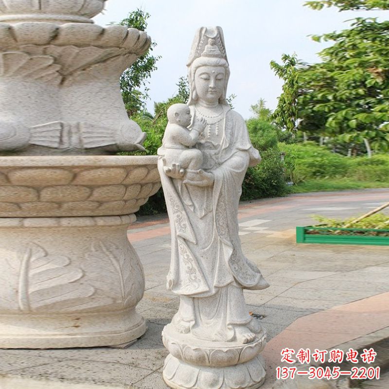 聊城送子观音汉白玉石雕