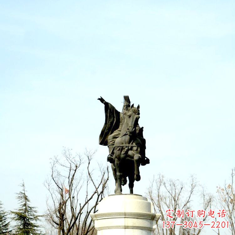 聊城隋文帝杨坚铜雕塑像