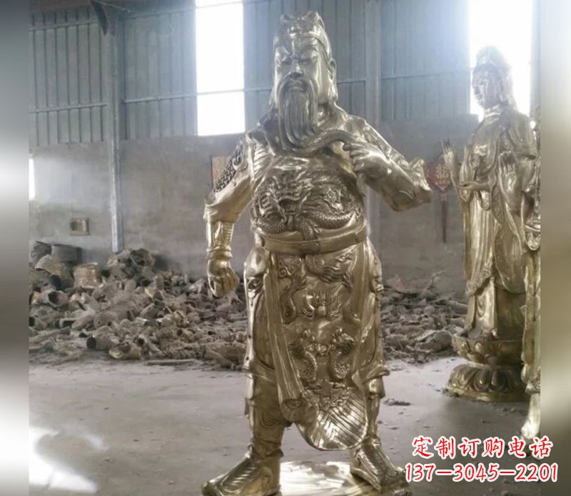 聊城提刀关公武财神铜雕