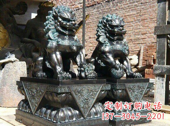 聊城天安门狮子铜雕塑