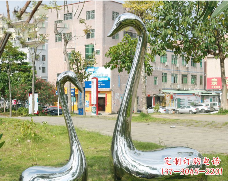 聊城天鹅抽象不锈钢雕塑112