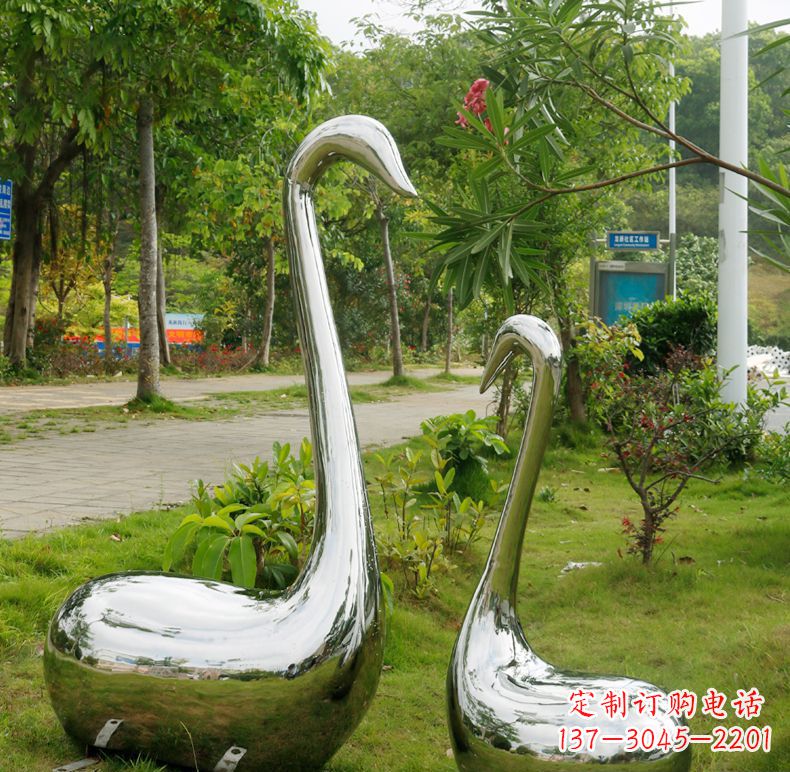 聊城天鹅抽象不锈钢雕塑