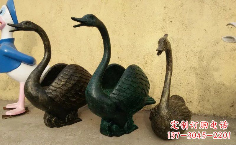 聊城天鹅动物铜雕 (3)