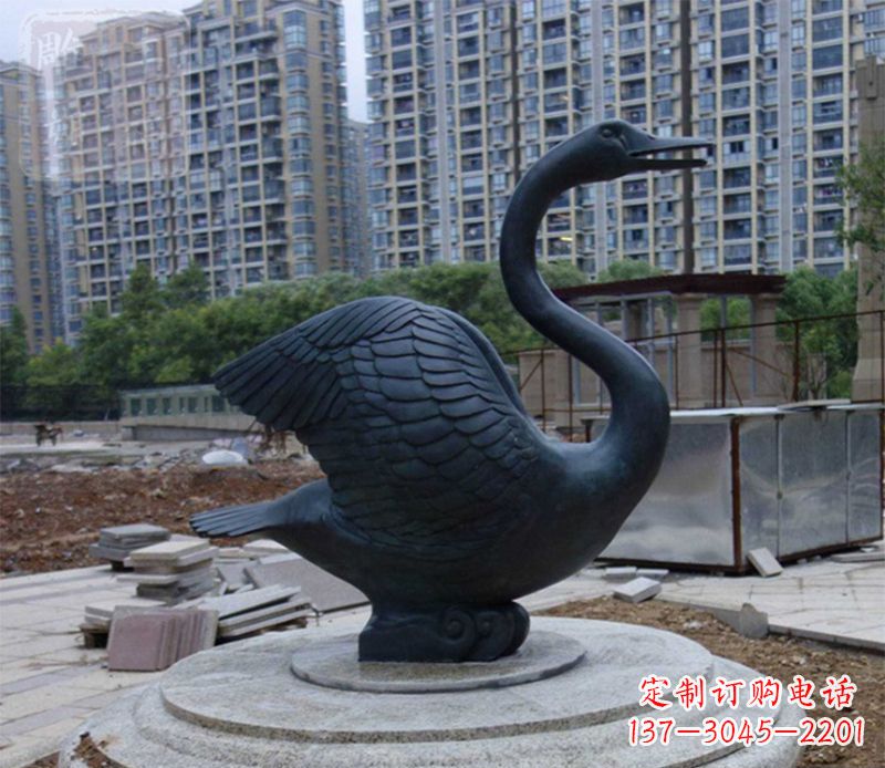 聊城天鹅动物铜雕